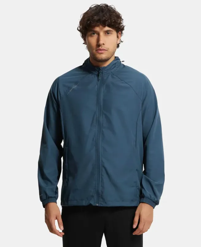#MV40 Microfiber Water Resistant Convertible Hoodie Jacket Menswear