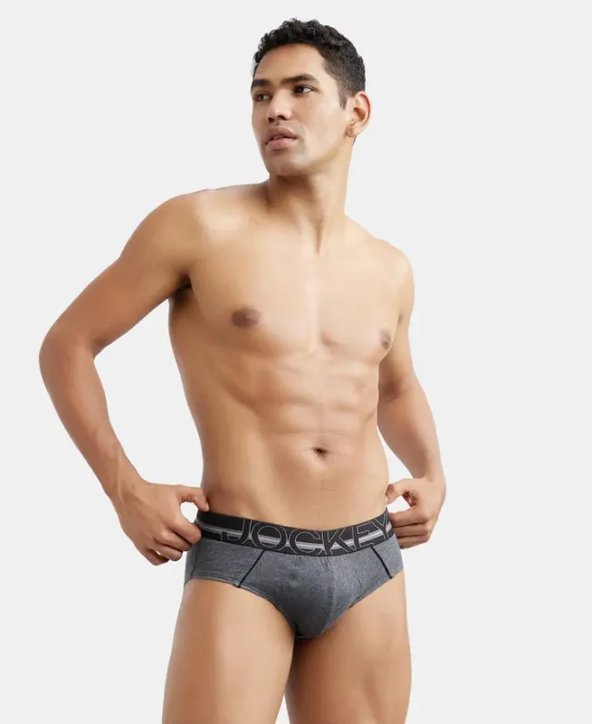 #US14 Super Combed Cotton Solid Brief with Ultrasoft Waistband Menswear