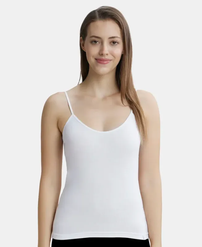 Super Combed Cotton Rib Camisole with Adjustable Straps and StayFresh Treatment #1487 Women