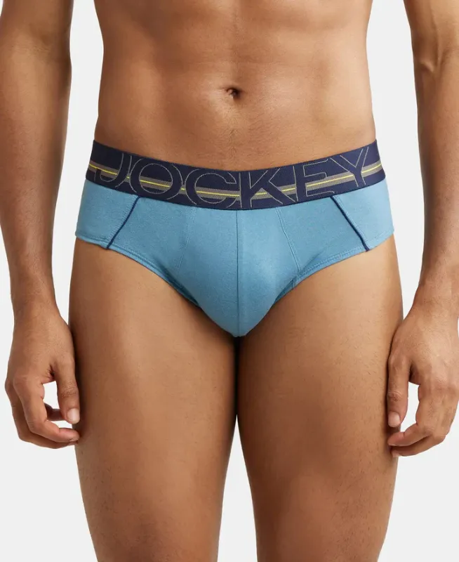 #US14 Super Combed Cotton Solid Brief with Ultrasoft Waistband Menswear