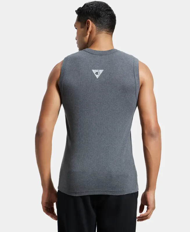 #9930 Super Combed Cotton Rib Solid Round Neck Muscle Vest Menswear