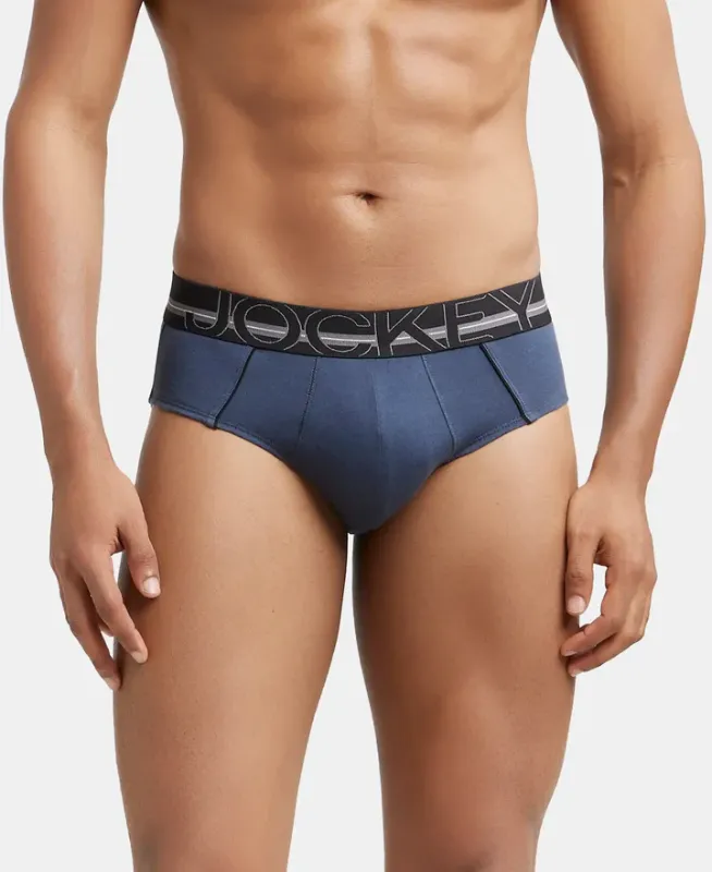 #US14 Super Combed Cotton Solid Brief with Ultrasoft Waistband Menswear