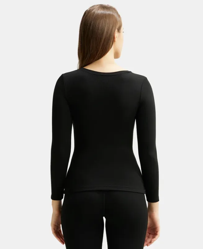 #2540 Ultra Warmth Soft Touch Microfiber Elastane Stretch Fleece Fabric Full Sleeve Thermal Top with StayWarm Technology Women