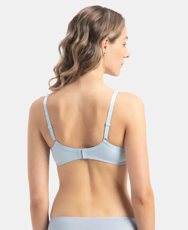 #1722 Wirefree Non Padded Super Combed Cotton Elastane Stretch Medium Coverage Everyday Bra with Concealed Shaper Panel Women