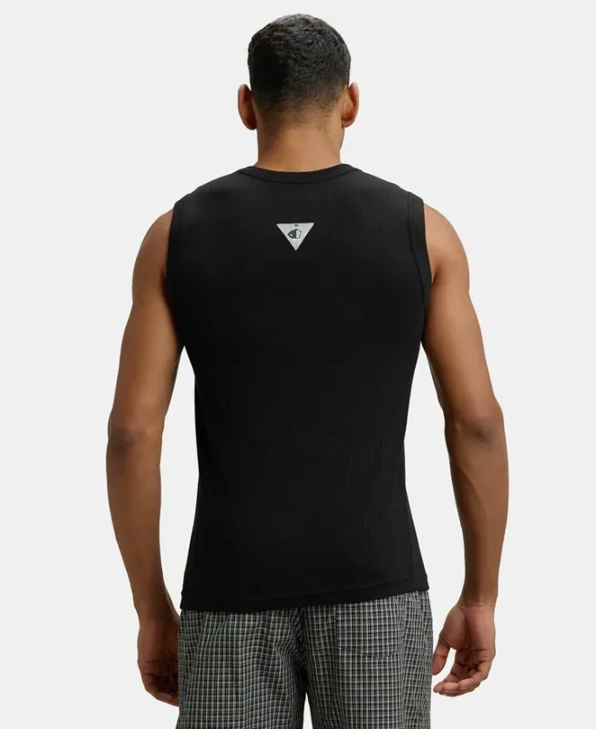 #9930 Super Combed Cotton Rib Solid Round Neck Muscle Vest Menswear