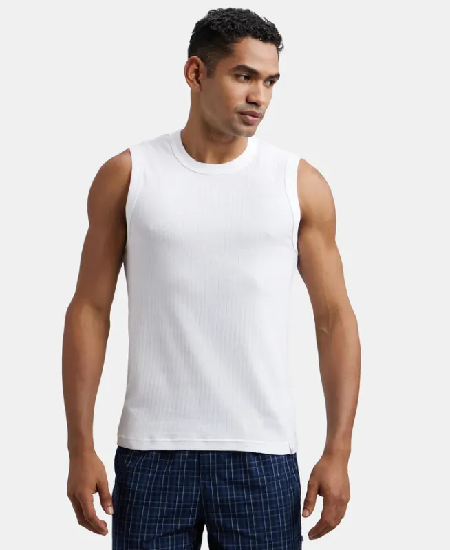 #9930 Super Combed Cotton Rib Solid Round Neck Muscle Vest Menswear