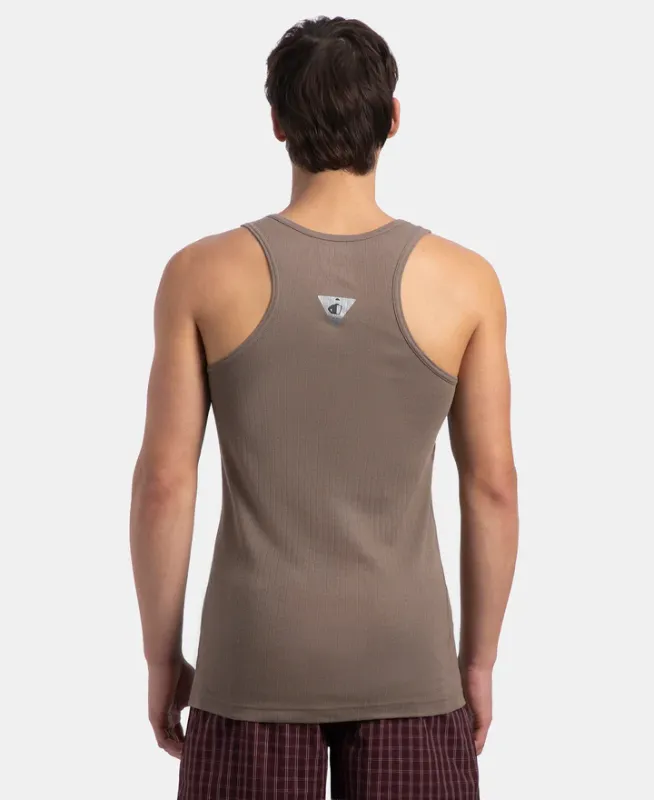 #9922 Super Combed Cotton Rib Round Neck with Racerback Gym Vest Menswear