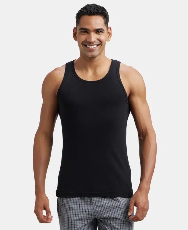 #FP04 Super Combed Cotton Rib Round Neck Sleeveless Vest Menswear