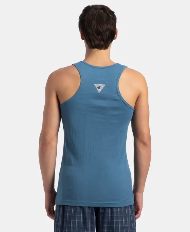 #9922 Super Combed Cotton Rib Round Neck with Racerback Gym Vest Menswear
