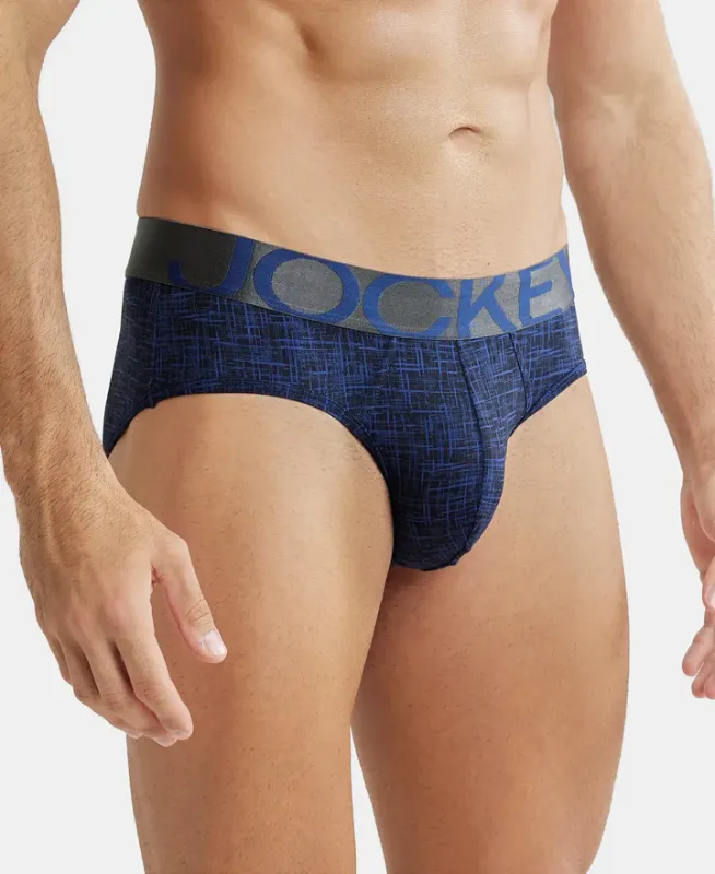 #IC29 Tactel Microfiber Elastane Stretch Printed Brief with Moisture Move Properties Menswear