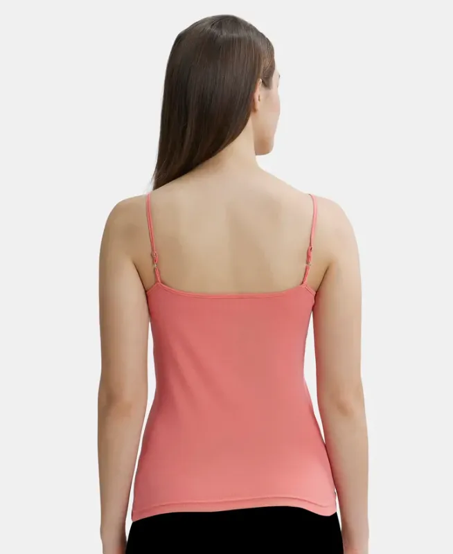 Super Combed Cotton Rib Camisole with Adjustable Straps and StayFresh Treatment #1487 Women