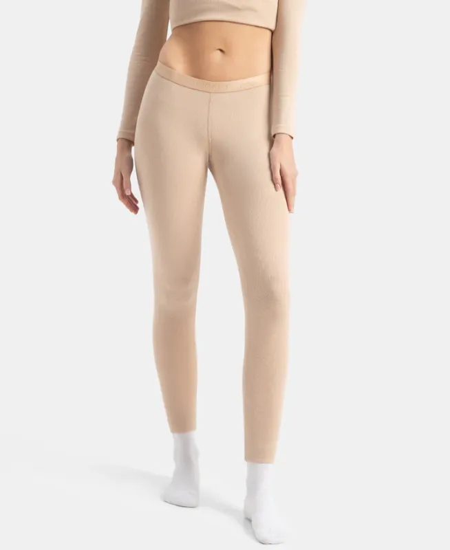#2541 Ultra Warmth Soft Touch Microfiber Elastane Stretch Fleece Fabric Thermal Leggings with StayWarm Technology Women