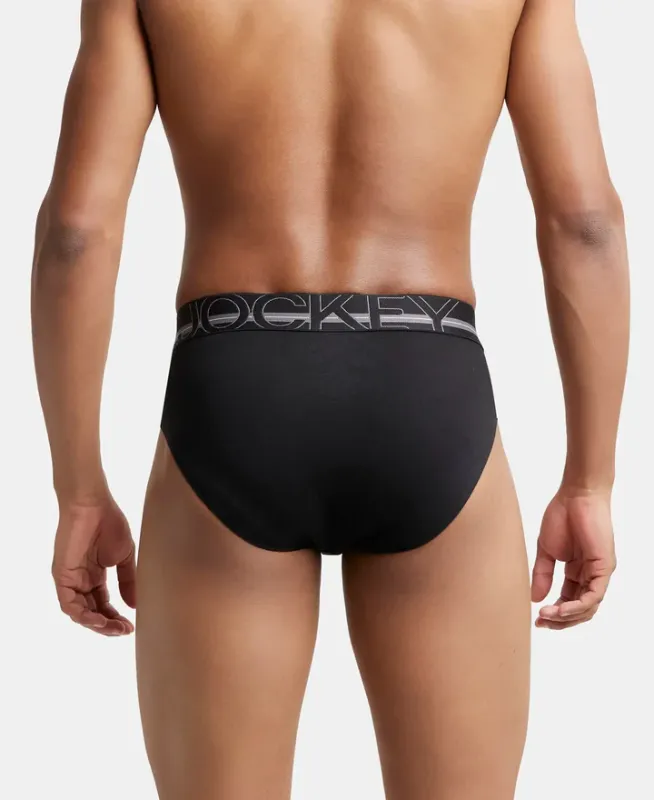 #US14 Super Combed Cotton Solid Brief with Ultrasoft Waistband Menswear