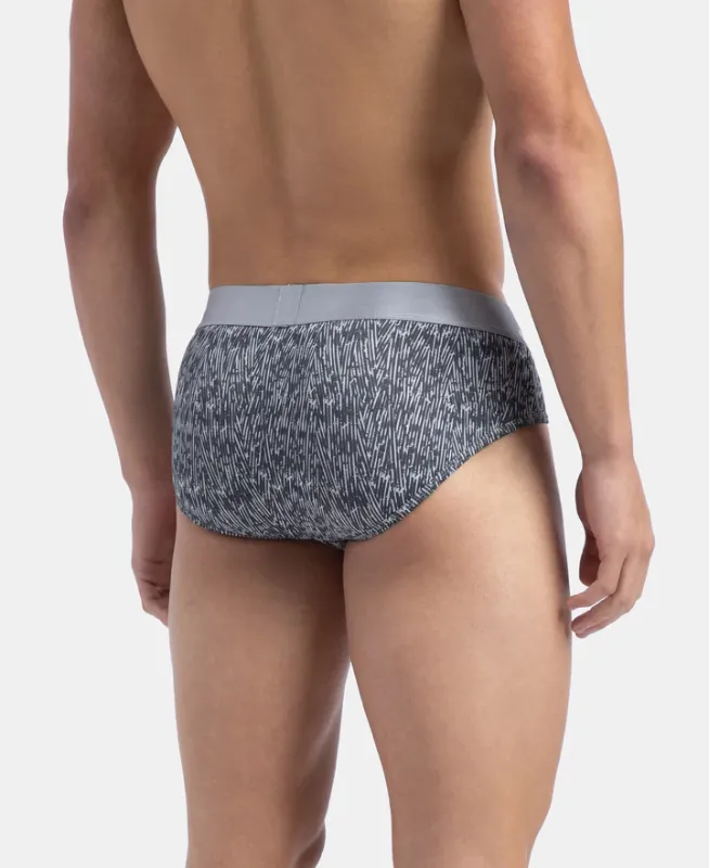 #IC29 Tactel Microfiber Elastane Stretch Printed Brief with Moisture Move Properties Menswear