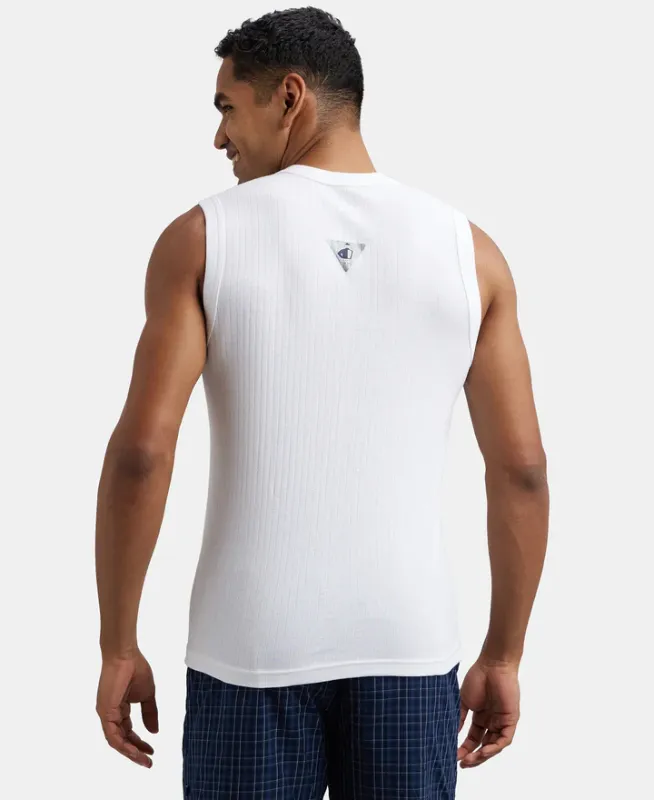 #9930 Super Combed Cotton Rib Solid Round Neck Muscle Vest Menswear