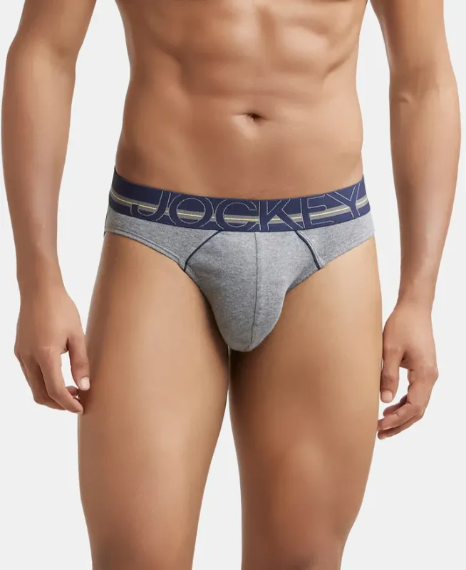 #US17 Super Combed Cotton Rib Solid Brief with Ultrasoft Waistband Menswear
