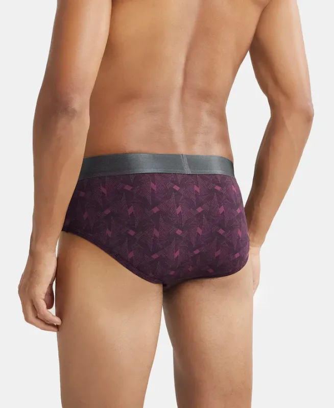 #IC29 Tactel Microfiber Elastane Stretch Printed Brief with Moisture Move Properties Menswear
