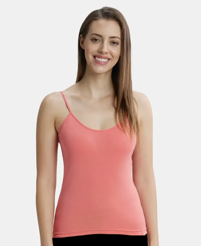 Super Combed Cotton Rib Camisole with Adjustable Straps and StayFresh Treatment #1487 Women