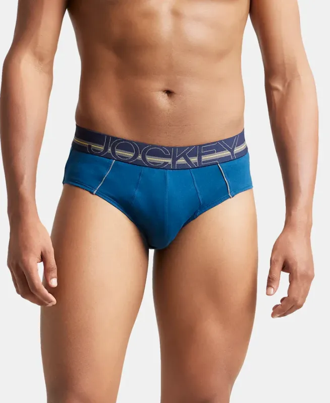 #US14 Super Combed Cotton Solid Brief with Ultrasoft Waistband Menswear