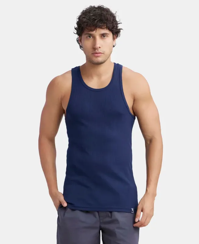 #9922 Super Combed Cotton Rib Round Neck with Racerback Gym Vest Menswear
