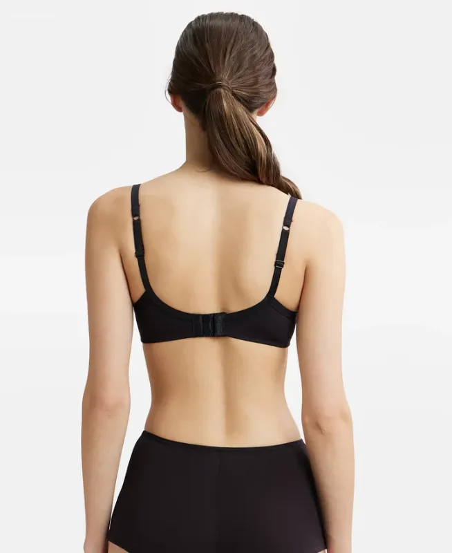 Wirefree Padded Super Combed Cotton Elastane Stretch Medium Coverage T-Shirt Bra with Lace Styling #1723 Women