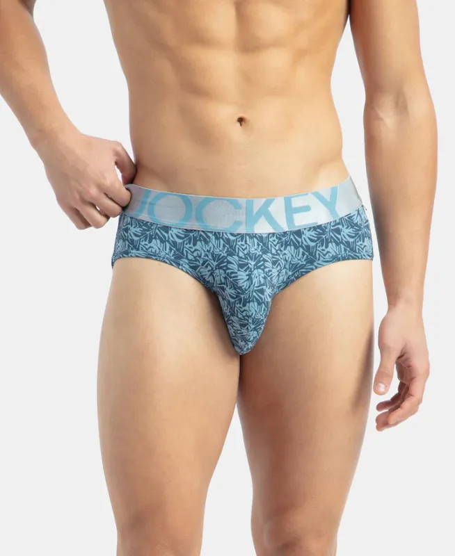 #IC29 Tactel Microfiber Elastane Stretch Printed Brief with Moisture Move Properties Menswear