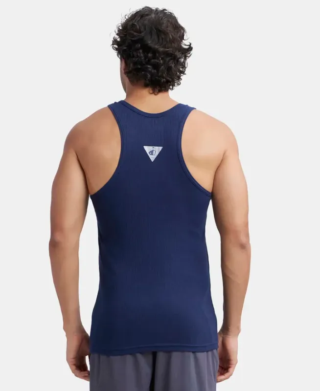#9922 Super Combed Cotton Rib Round Neck with Racerback Gym Vest Menswear