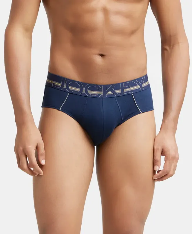 #US14 Super Combed Cotton Solid Brief with Ultrasoft Waistband Menswear