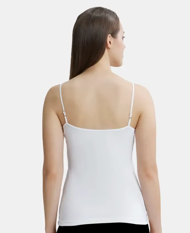 Super Combed Cotton Rib Camisole with Adjustable Straps and StayFresh Treatment #1487 Women