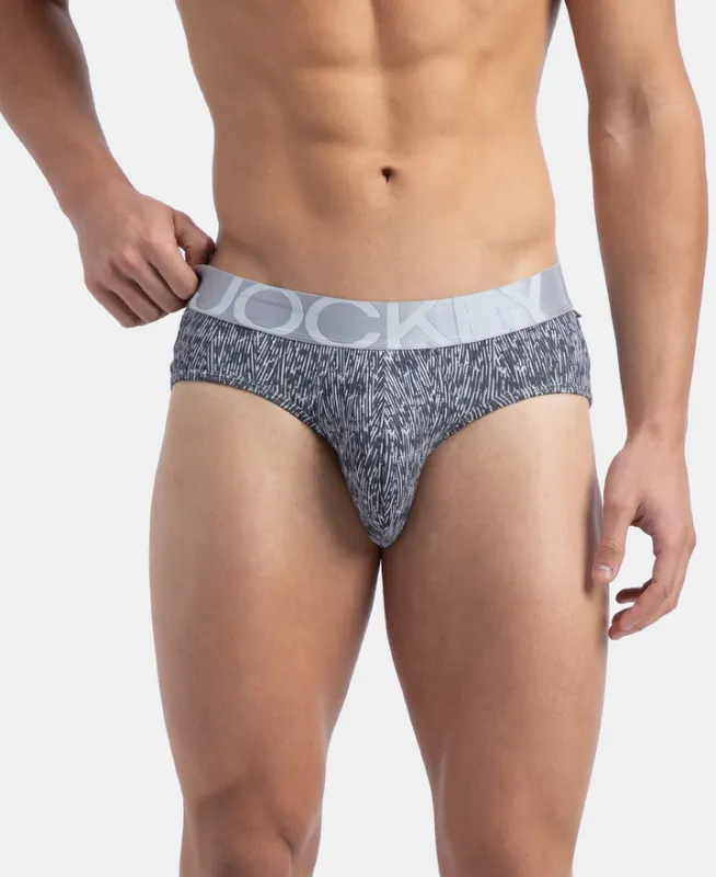 #IC29 Tactel Microfiber Elastane Stretch Printed Brief with Moisture Move Properties Menswear