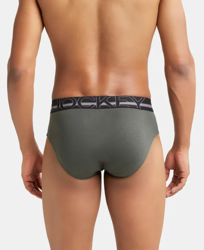 #US14 Super Combed Cotton Solid Brief with Ultrasoft Waistband Menswear