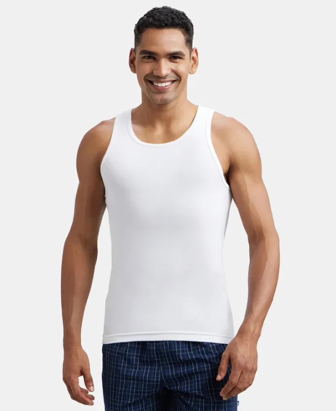 #FP04 Super Combed Cotton Rib Round Neck Sleeveless Vest Menswear