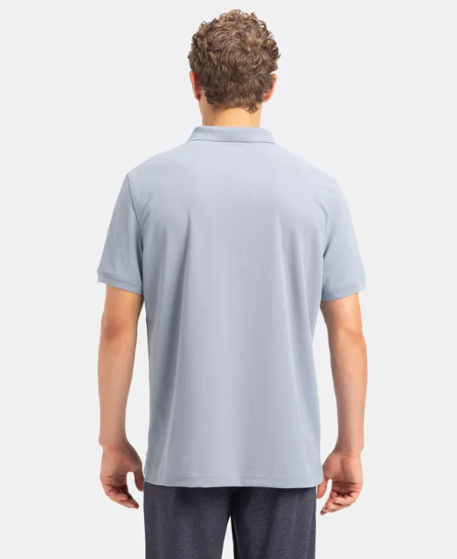 #AM38 Microfiber Fabric Solid Half Sleeve Polo T-Shirt with StayDry & StayFresh Technology Menswear