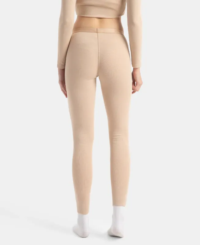 #2541 Ultra Warmth Soft Touch Microfiber Elastane Stretch Fleece Fabric Thermal Leggings with StayWarm Technology Women