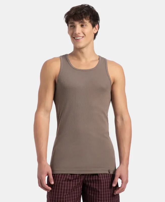 #9922 Super Combed Cotton Rib Round Neck with Racerback Gym Vest Menswear