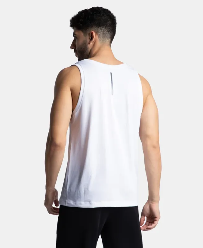 #MV57 Lightweight Microfiber Solid Tank Top with Breathable Mesh Menswear
