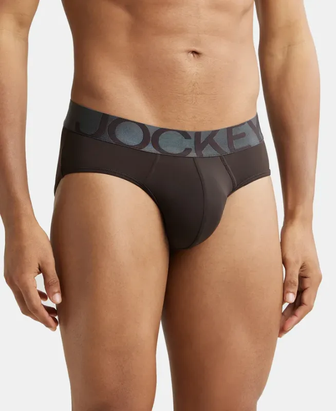 #IC27 Tactel Microfiber Elastane Stretch Solid Brief with Moisture Move Properties Menswear