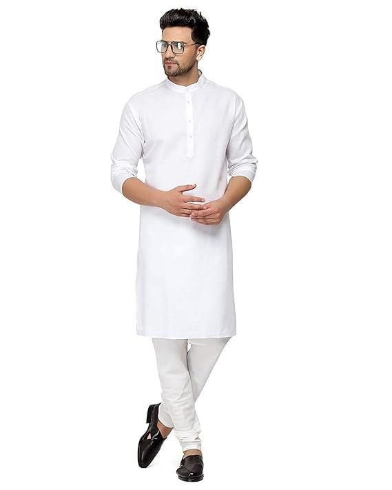 HU - Handcrafted Uniquely Ethnic Premium Cotton And Silk Kurta With Pyjamas Menswear