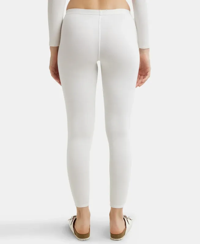 #2541 Ultra Warmth Soft Touch Microfiber Elastane Stretch Fleece Fabric Thermal Leggings with StayWarm Technology Women