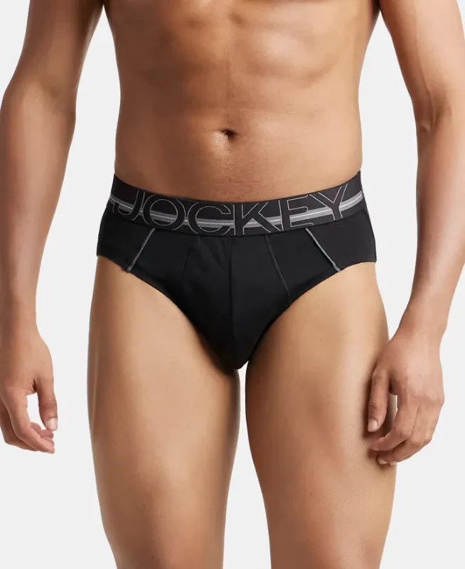 #US14 Super Combed Cotton Solid Brief with Ultrasoft Waistband Menswear
