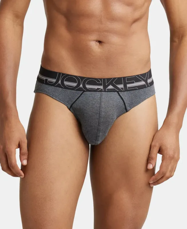 #US17 Super Combed Cotton Rib Solid Brief with Ultrasoft Waistband Menswear