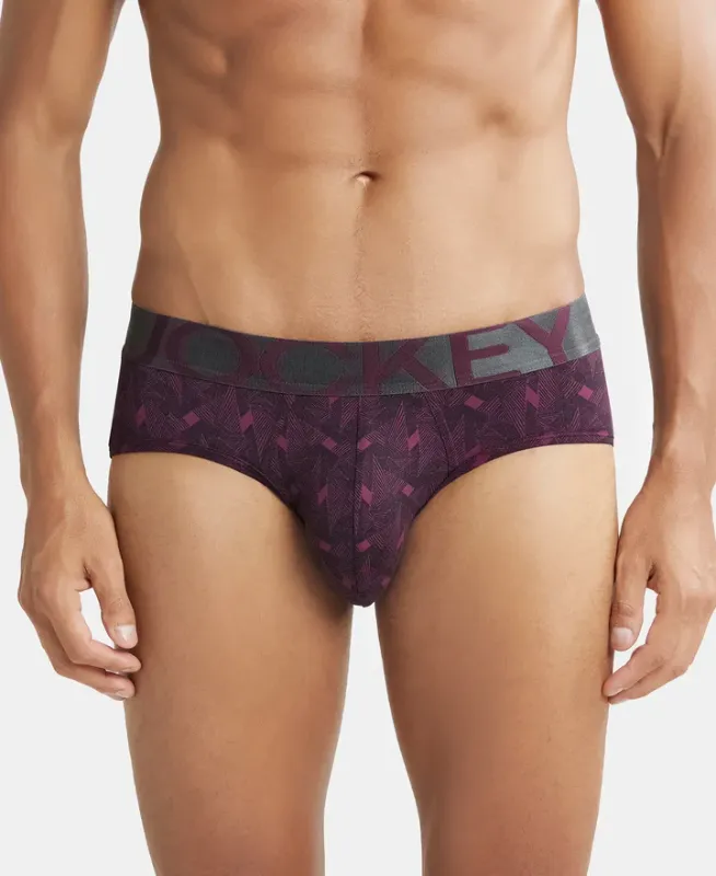 #IC29 Tactel Microfiber Elastane Stretch Printed Brief with Moisture Move Properties Menswear