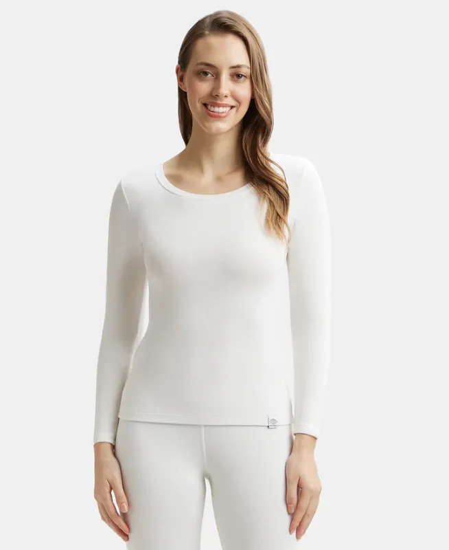 #2540 Ultra Warmth Soft Touch Microfiber Elastane Stretch Fleece Fabric Full Sleeve Thermal Top with StayWarm Technology Women