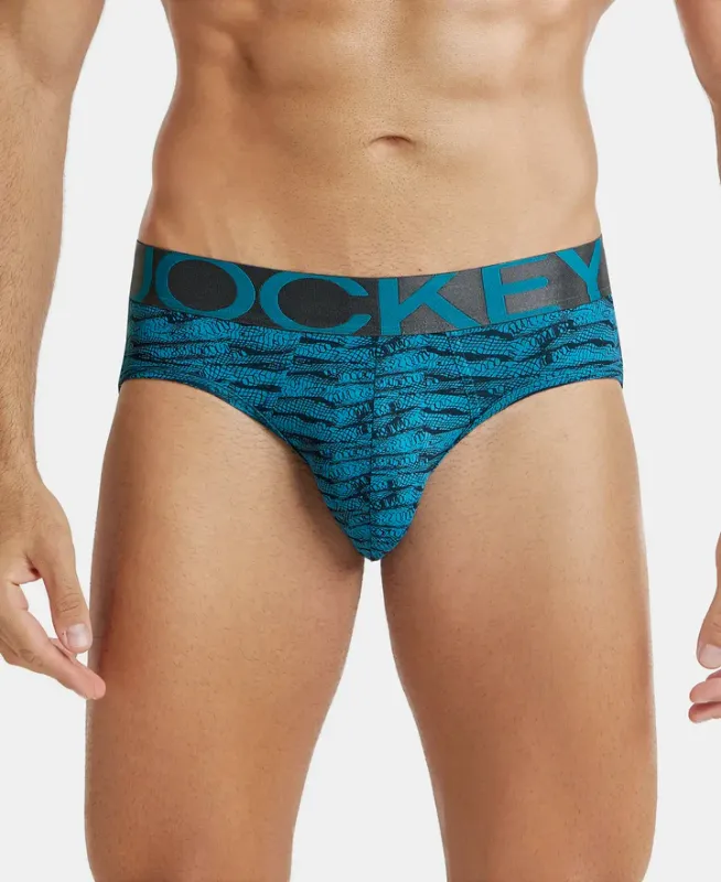 #IC29 Tactel Microfiber Elastane Stretch Printed Brief with Moisture Move Properties Menswear