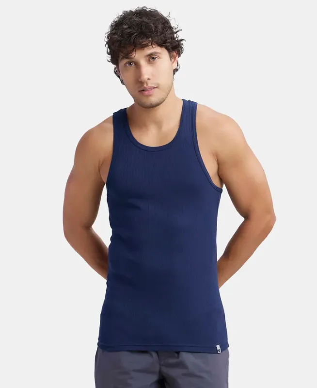 #9922 Super Combed Cotton Rib Round Neck with Racerback Gym Vest Menswear