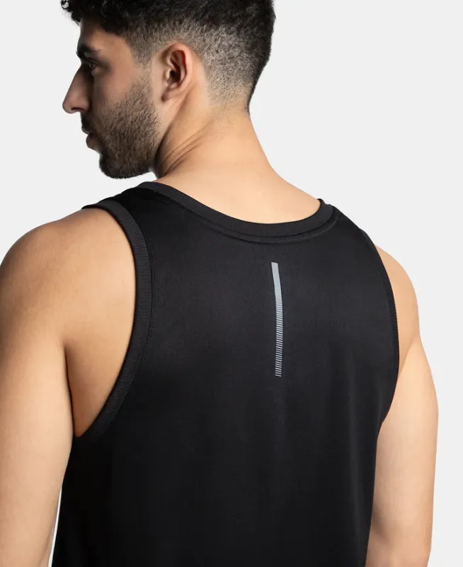 #MV57 Lightweight Microfiber Solid Tank Top with Breathable Mesh Menswear