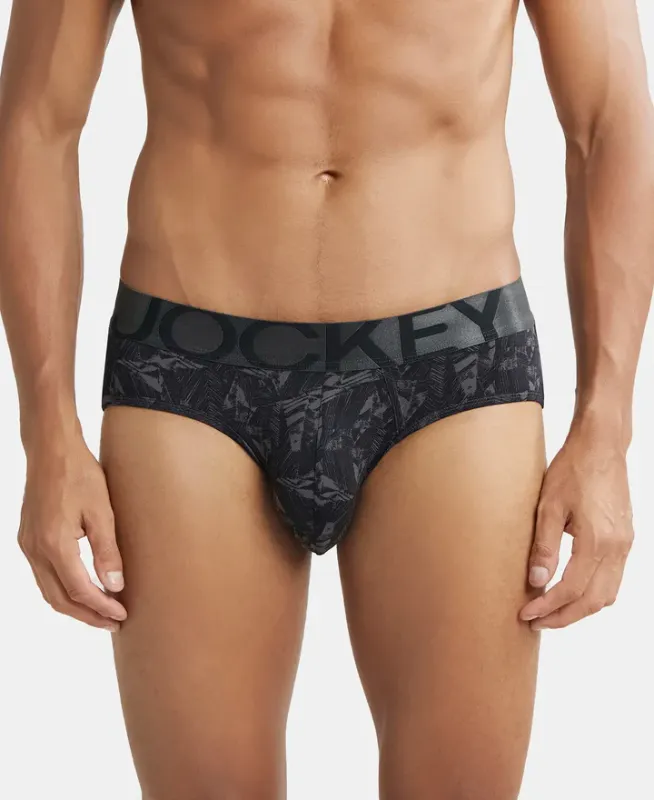 #IC29 Tactel Microfiber Elastane Stretch Printed Brief with Moisture Move Properties Menswear