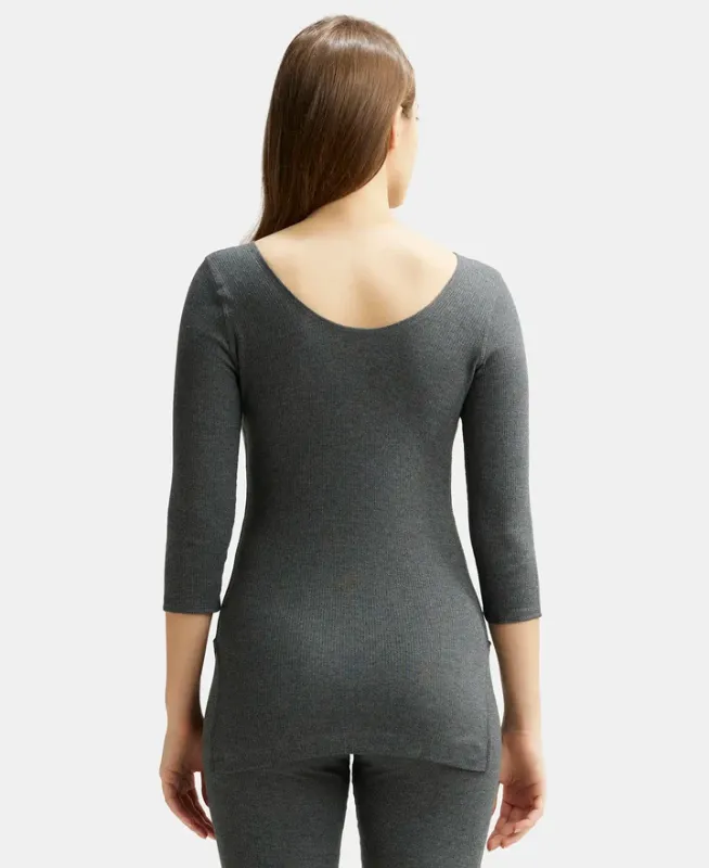 #2503 Extra Warmth Super Combed Cotton Rich Three Quarter Sleeve Thermal Top with StayWarm Technology Women