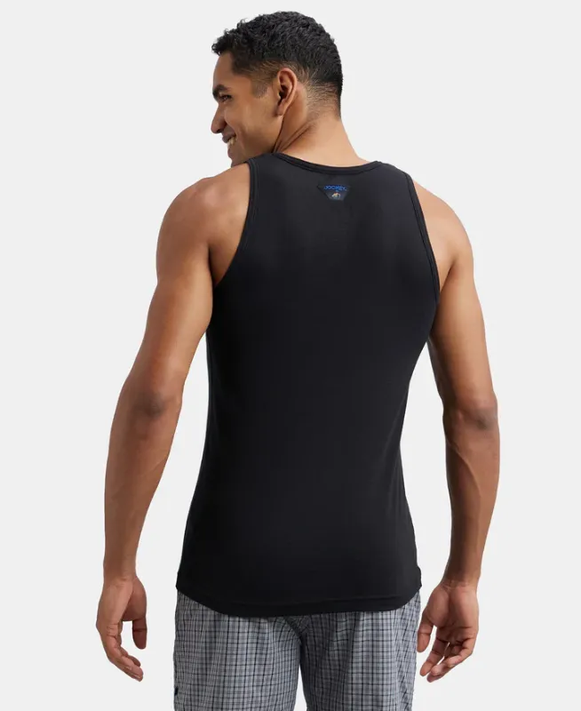 #FP04 Super Combed Cotton Rib Round Neck Sleeveless Vest Menswear