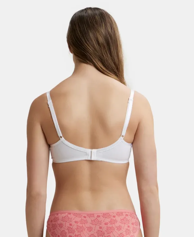 Wirefree Non Padded Super Combed Cotton Elastane Stretch Medium Coverage Cross Over Everyday Bra #1242 Women